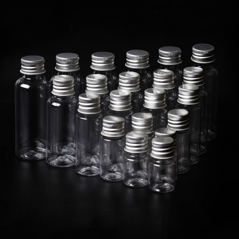 Envase de plástico transparente para viaje, botellas de plástico transparente para loción, champú y agua potable al aire libre, 5/10/15/20/30/50ml, 10 Uds.