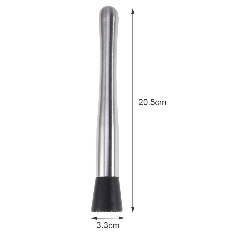 Stainless Steel Wine Mixing Stick Cocktail Mixer Stirrer with Crushing Hammer DIY Fruit Drink Cocktail Tool Crushed Ice Shaker: Default Title