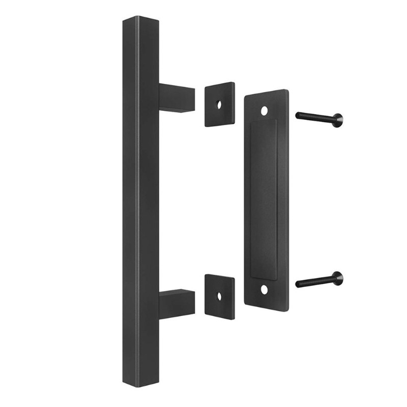 A9LB Slide Door Pull Handles Carbon Steel Pull Push Plate Heavy Duty for Replacement Cabinet Closet Drawer Garage Shed: 651-S