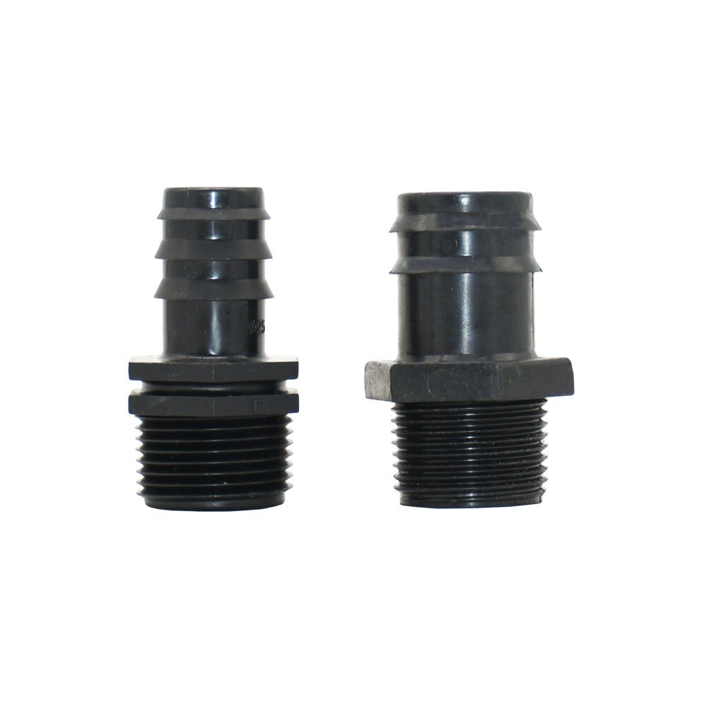 1 Inch Buitendraad Om 25Mm 1 Inch Tuinslang Barb Connector 25Mm 32Mm Plastic Slang Fitting 2 Pcs
