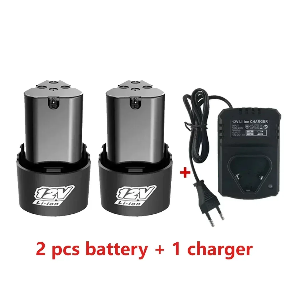 Nuevas baterías recargables de iones de litio de 12 V adecuadas para taladro eléctrico, destornilladores eléctricos, amoladoras angulares, etc. Herramienta eléctrica: Verde