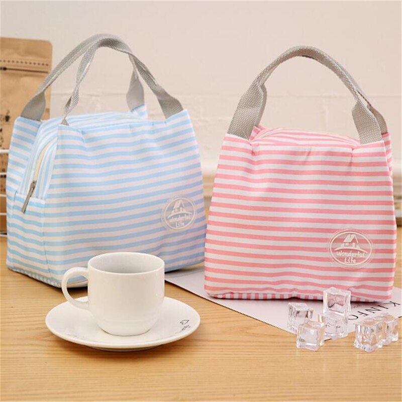 Portable Insulated Oxford Cloth Lunch Bag Thermal Food Picnic Lunch Bags For Women Kids Men Print Lunch Box Bag Tote