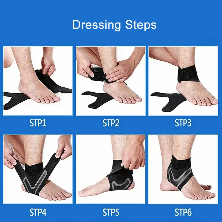 1 pc ankelstøtte kompressionsærme elastisk fodbandage beskyttende wrap sportssokker