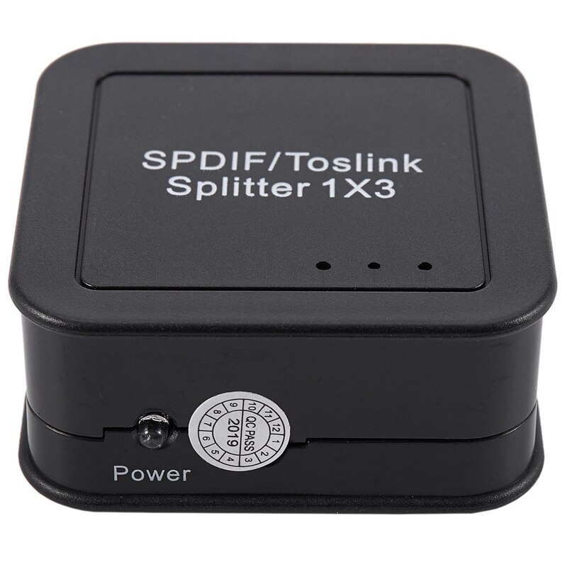 1x3 Conmutador Digital óptico Spdif Toslink o divisor con Control remoto salida Digital óptica distribuidor de fibra enchufe de EE. UU.