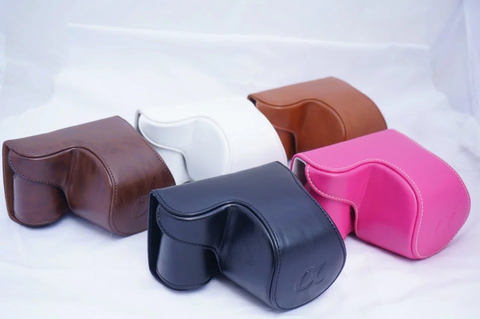 Étui Vintage en cuir pour appareil photo, sacoche pour Sony A5000 A5100 A6000 A6300 Nex6,