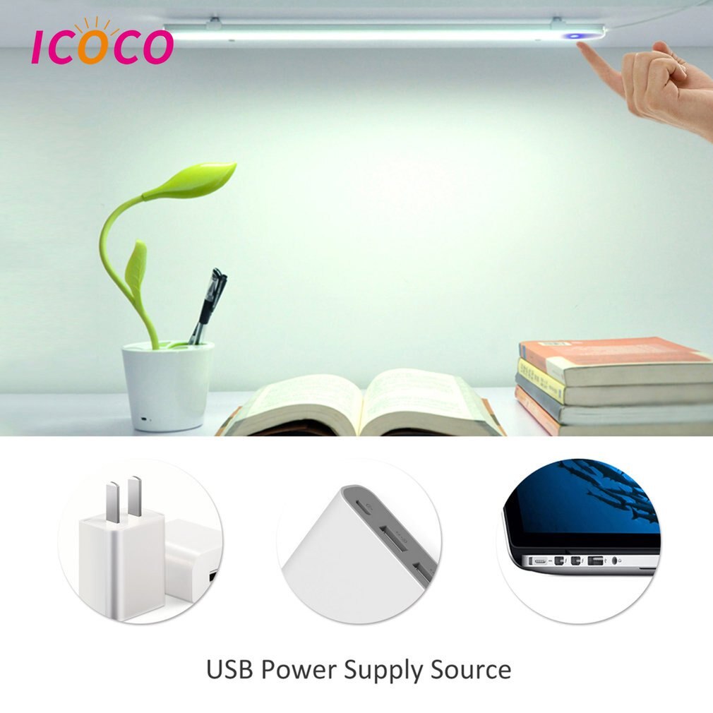 Led Sensor Nachtlampje Draadloze Dimmen Usb Kast Licht Slaapkamer Woonkamer Gang Motion Sensor Wandlamp