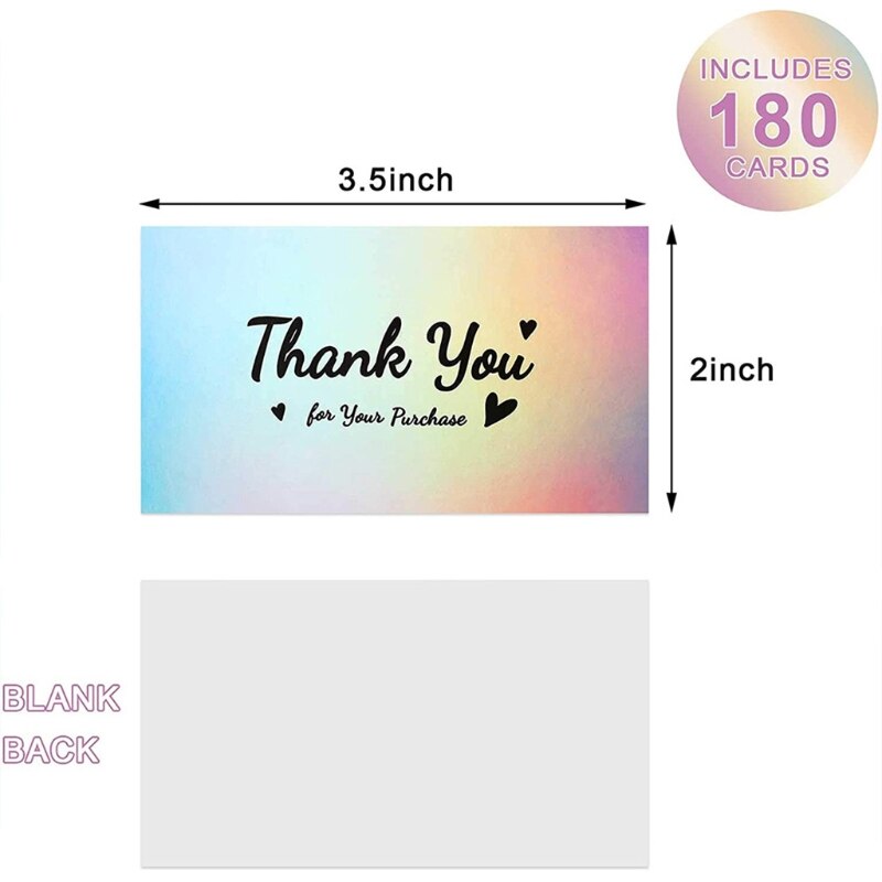 50pcs Heart Great Taste Thank You Card Thanks Greeting Card Appreciation Cardstock for Sellers Shop
