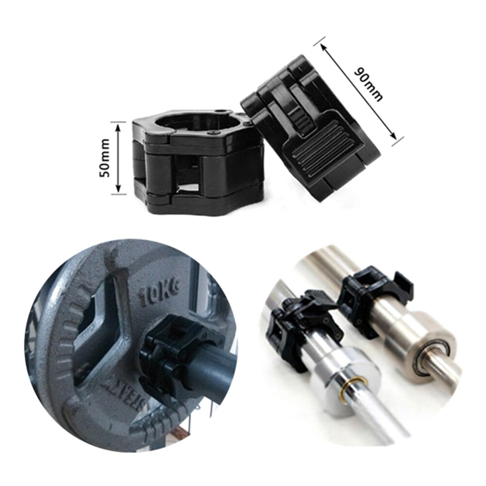 2Pcs 50mm Barbell Collar Locking Clip Clamp Quick Release Bar Gym Fitness Buckle