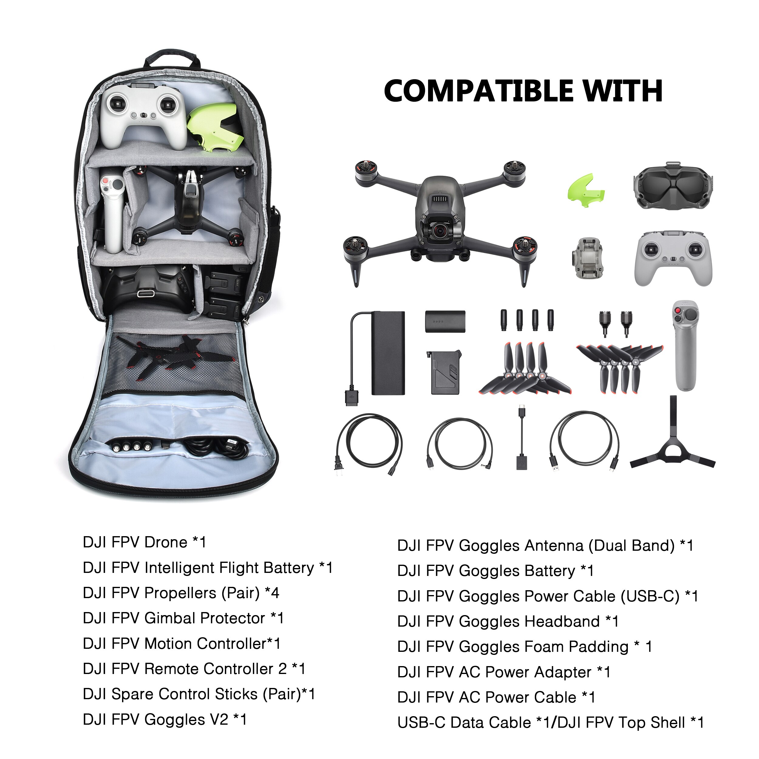 DJYILUF Draagbare reistas voor DJI Neo Fly More Combo en accessoires, RC-N3, compacte opslag, grijs, 33 x 23 x 10,5 cm, Grijs, Größe: 33 x 23x 10.5 cm, zoals afgebeeld