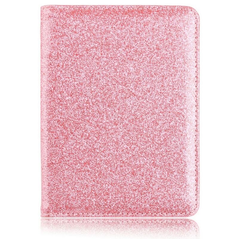 Trassory Sparkling Multi Travel Rfid Paspoorthouder Cover Protector Luxe Lederen Portemonnee Case Voor Passport: Pink