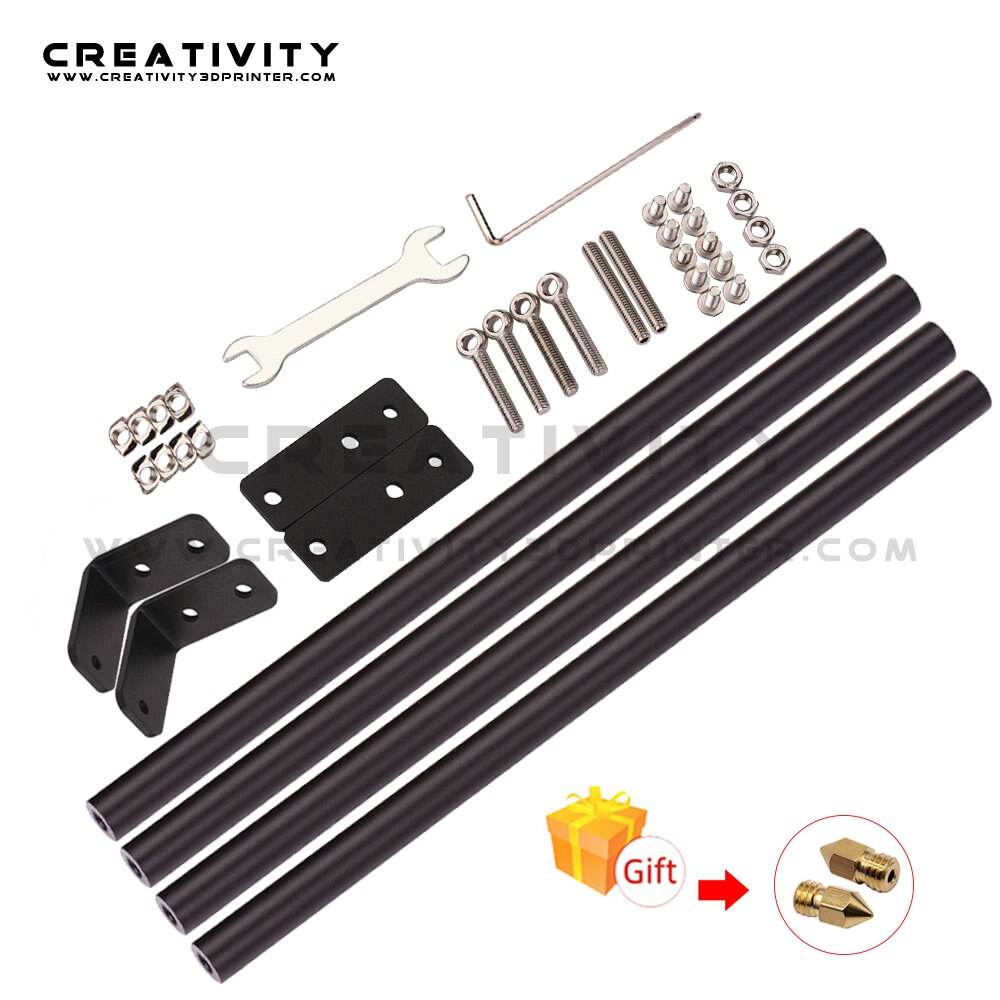 upporting Rod Set Tool 3D Printer Pull Rod Kit Upgrade Black Supporting Aluminum Profile Set for CR10S/10S4/10S5/TEVO/CR10