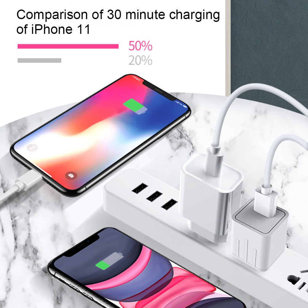 20w pd carregamento rápido USB-C tipo-c adaptador de carregador para iphone 12 mini 12 pro max 11 xs max adaptador rápido para iphone se 2020