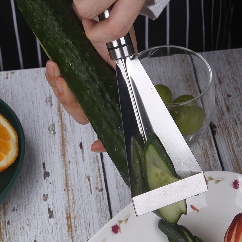 Triangular Fruit Carving Knife Household Stainless Steel Apple Push Knife Chef Fruit Platter Artifact Food Carving Tool