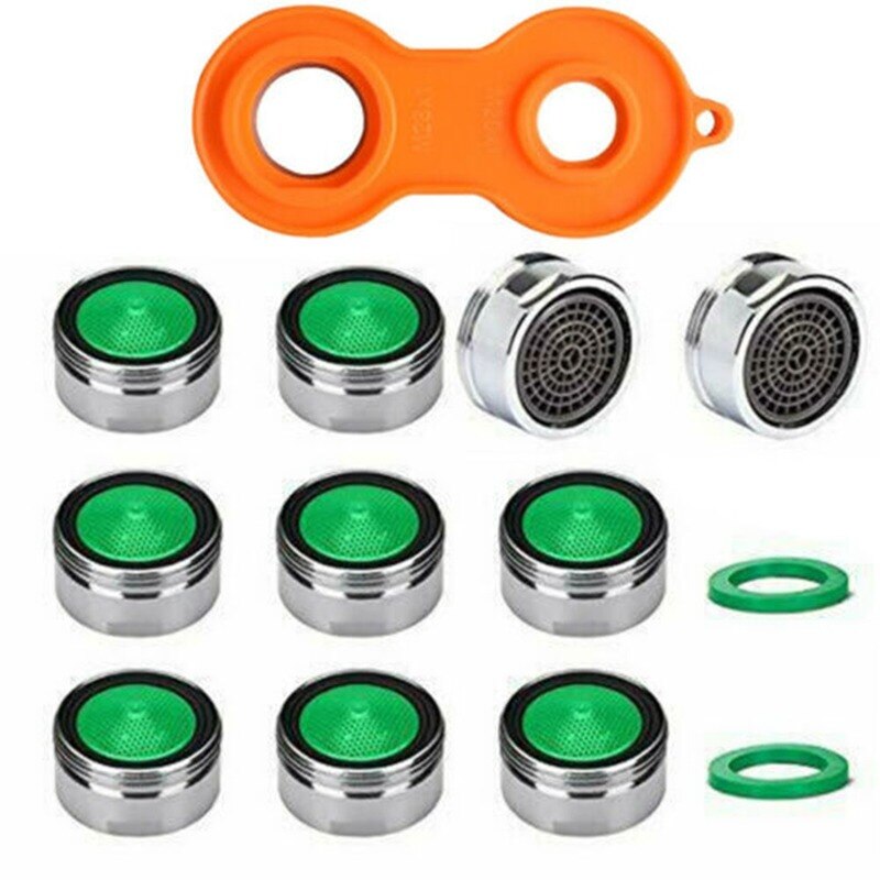 With Installation Tool Faucet Spare Parts Replacement Aerator 12pcs M24mm Anti Rust Faucet Aerator