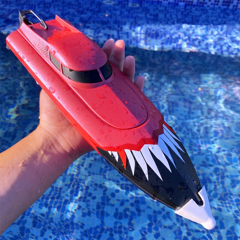 Neue Elektrische RC Boot Mit Hoher Geschwindigkeit Fernbedienung Motorboot Lange Ausdauer Rudern Modell Boot Kid Spielzeug Kind