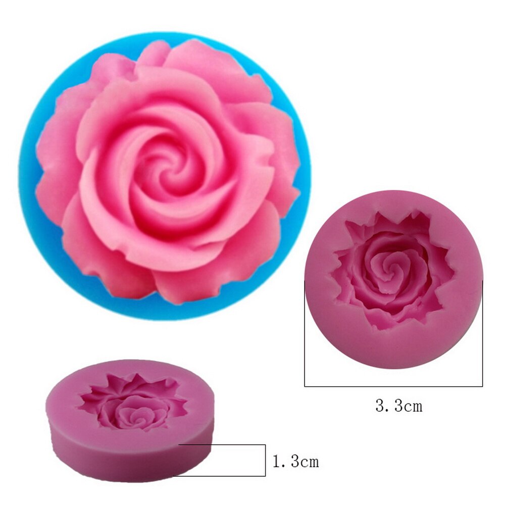 Rose Siliconen Cakevorm 3D Bloem Fondant Mold Cupcake Jelly Snoep Chocolade Decoratie Bakken Tool Mallen Fondant Zeep