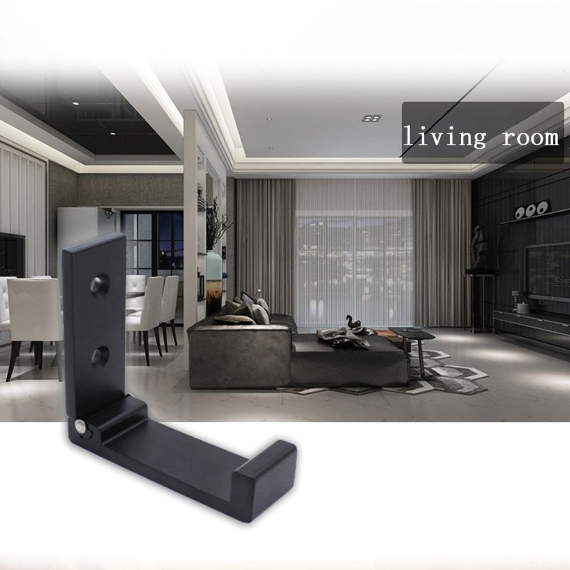 Soporte de pared de aleación de aluminio para auriculares, soporte para auriculares, colgador de pared plegable