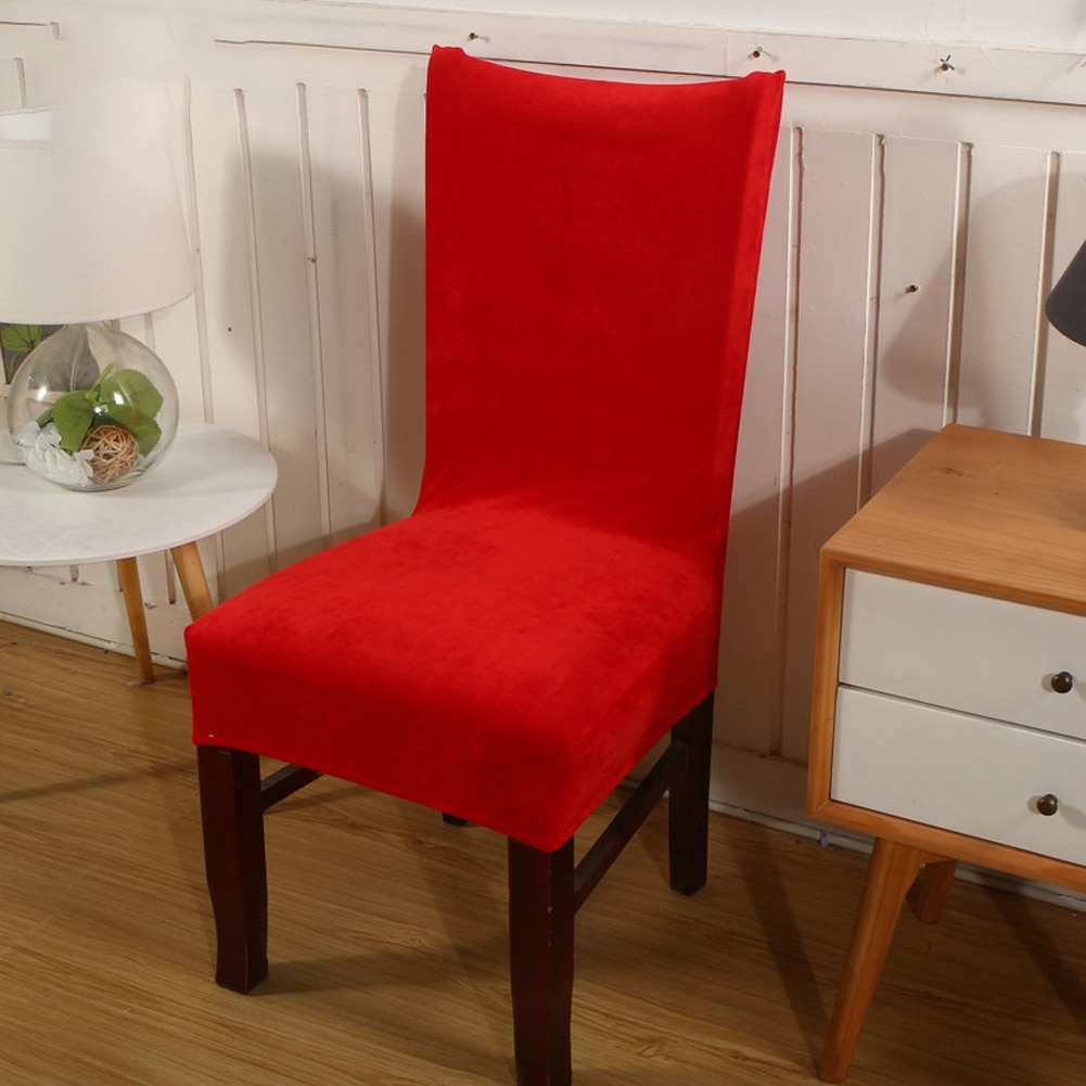 Housse de chaise élastique Anti-acariens, couleur unie, antidérapante, extensible, résistant au lavage, sans plis