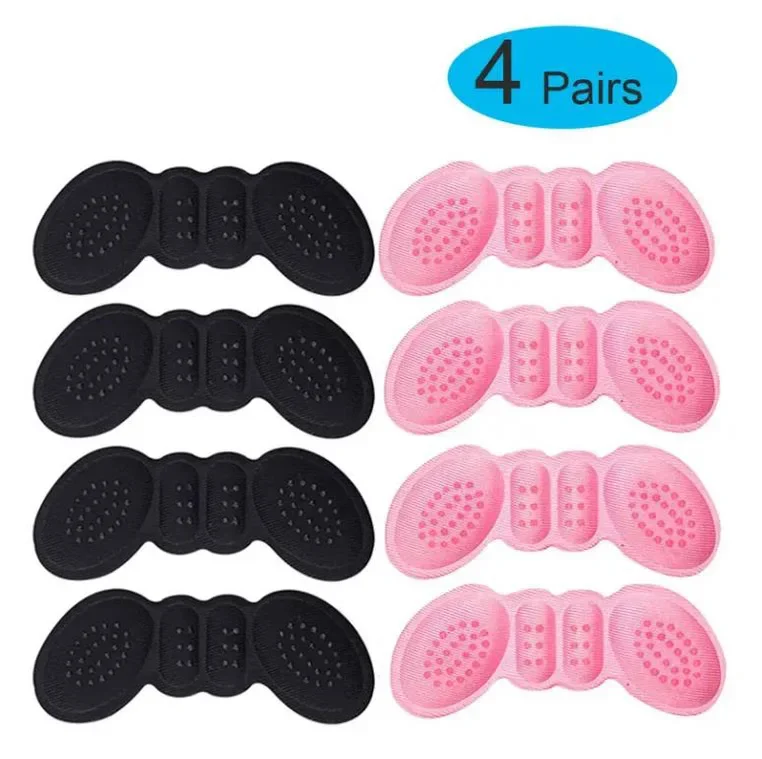 1/4 pares de almohadillas de inserciones de tacón alto, plantillas adhesivas antidesgaste de tamaño ajustable, pegatina protectora, alivio del dolor, cojín para zapatos para el cuidado de los pies: Transparente