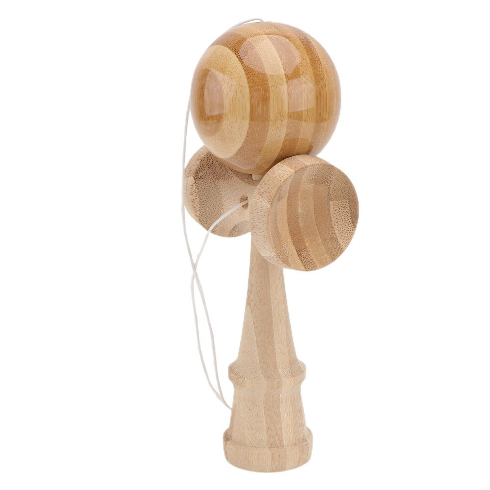 1PC 6CM Interesting Wooden Kendama Bamboo Splicing Technique (Burlywood)