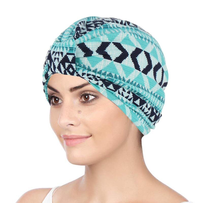 Muslimske hodeplagg caps trendy skrive ut dame uformelt turban panser floral myk bomull tøye ut india pakke inn hode skjerf indre hijabs