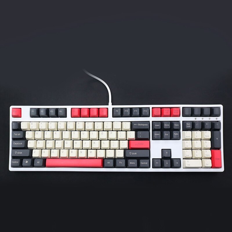 Clavier mécanique PBT à 104 touches gravées au Laser, coloration par Sublimation, couleur assortie, profil OEM, jeu de capuchons de touches, 066A