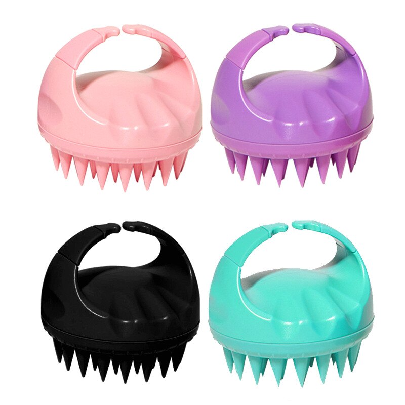 Brosse de lavage des cheveux en Silicone, peigne à main, masseur pour le cuir chevelu, bain, douche, nettoyage des cheveux