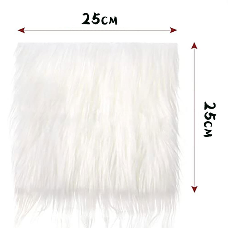 25cm*25cm Soft Artificial Fur Patch Faux Fur Fabric For DIY Handmade Sewing Cloting Costume Chair Cover Patches Decoration
