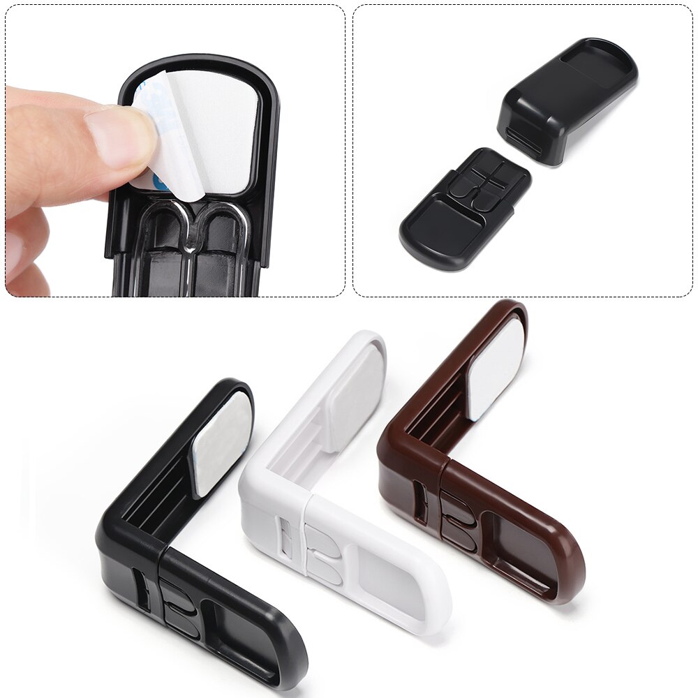 1PC Baby Rechten Winkel Kunststoff Sicherheit Sperren Doppel schnappen Anti-öffnung Multi-funktion Schutz Schrank Schubladen Tür schlösser