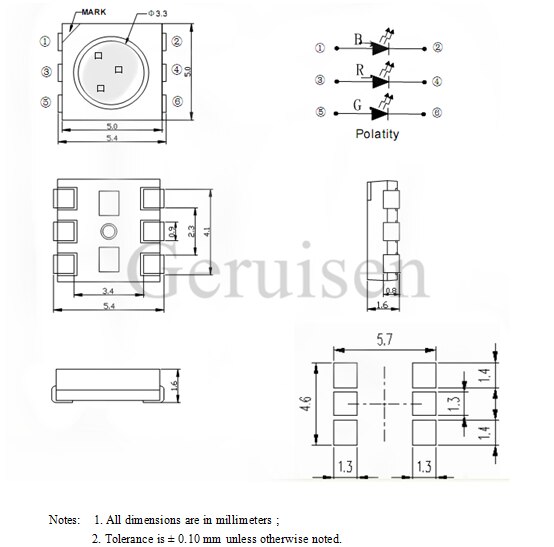 50PCS 5050 SMD LED Chip Geel Ultra Bright 60mA DC 2V Surface Mount Kralen Light Emitting Diode LED lamp Elektronica Componenten