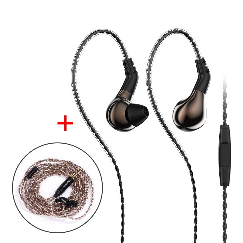 Blon BL-03 10mm Carbon Nanotube Diaphragm High Dynamic HIFI Earphone with detachable Cable zs10 Pro: gun mic cable