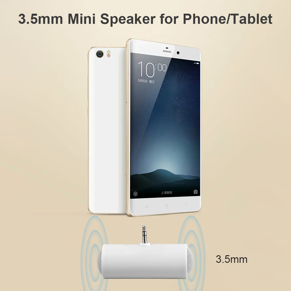 Mini Portable Speaker 3.5mm AUX Audio Interface Plug and Play Line-in Speaker Tablet Music Loudspeaker for Smartphone Tablet