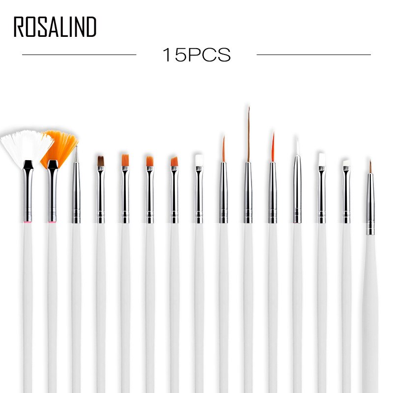 ROSALIND Nail Brush 20Pcs/Set Nail Brushes Set Dotting Painting Drawing Nail Art Tools Polish Brush Pen nails manicure