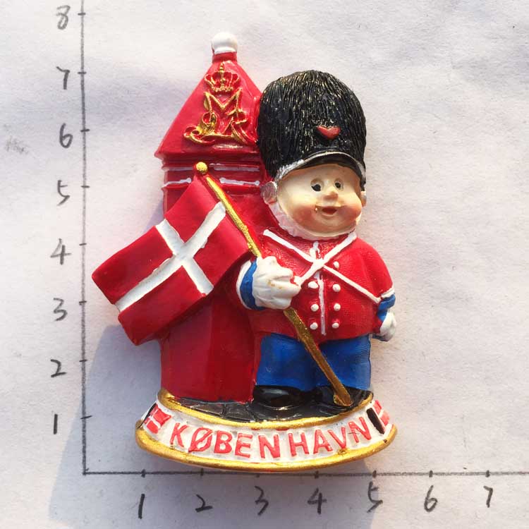 Jääkaappimagneetti matkamuisto jääkaappi tarra tanska kööpenhamina amalienborgin palatsi tanskalainen kuninkaallinen vartija merenneito nyhavn kaupunkien sisustus