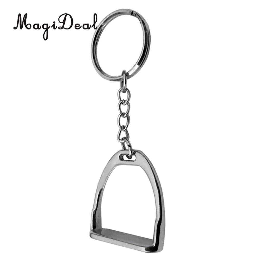 2 stykker zink legering stigbøjlen nøglering nøglering engelsk hest ornament værktøj ridesport forsyninger