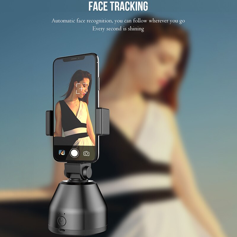 Auto Tracking Smart Schießen Halter 360 Rotation Auto Gesicht Tracking Telefon Halter Gimbal Smartphone für Live-Video Aufnahme