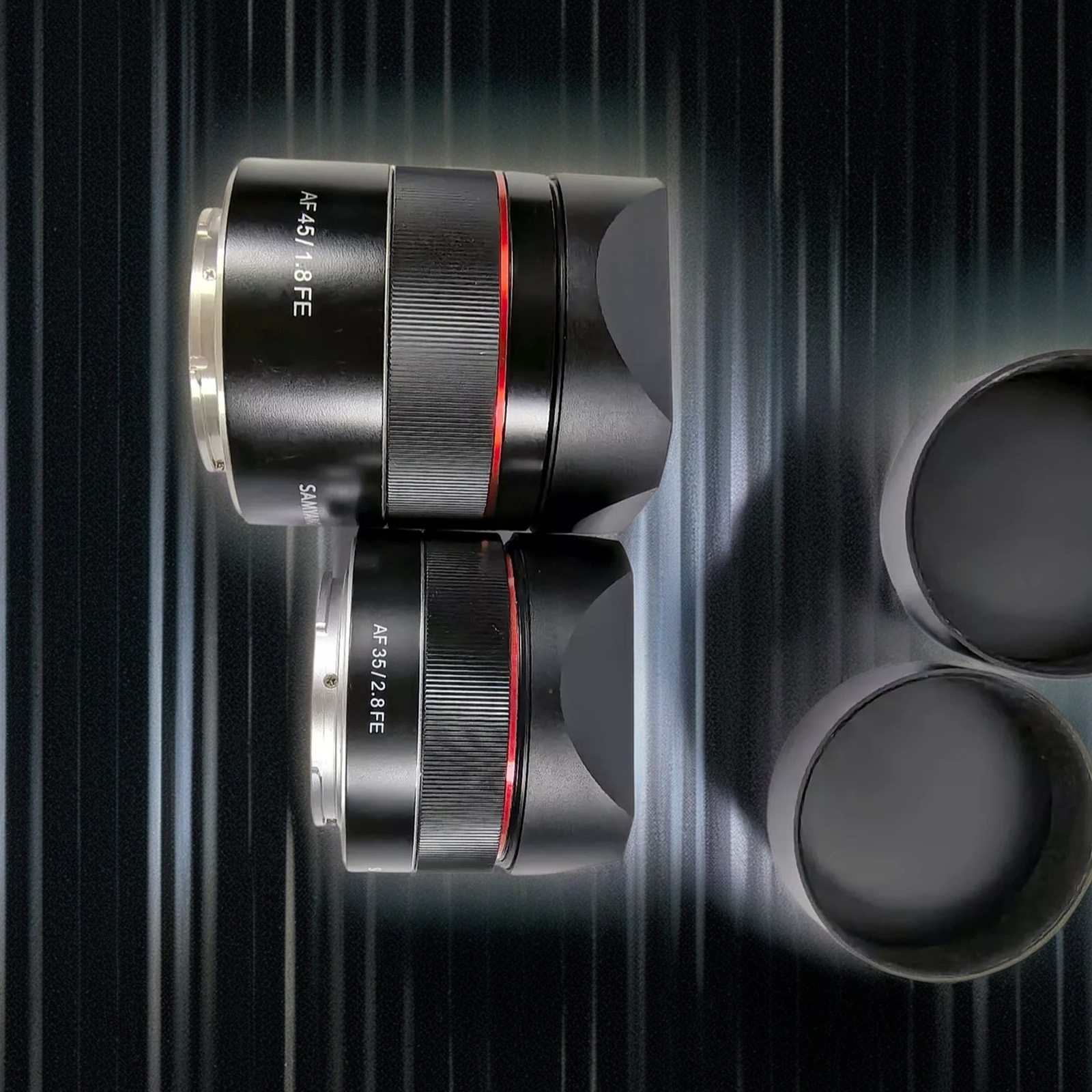 Metal Square Lens Hood for Samyang AF 45mm F1.8 & 35mm F2.8 FE Anti-Glare Camera Accessory with Cap Multi-Coating Durable