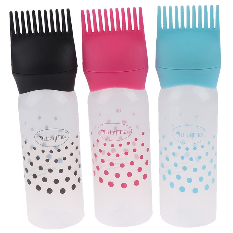 Plastic Verven Shampoo Fles Olie Kam 170Ml Haar Tools Haarverf Applicator Borstel Flessen Styling Tool Haarkleuring