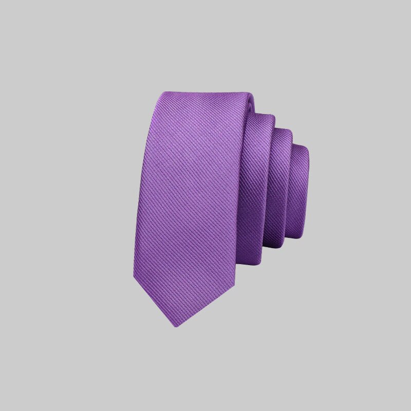 Cravate fine en soie pour hommes, nouveauté, décontractée, vert clair, 4CM,: Lavande