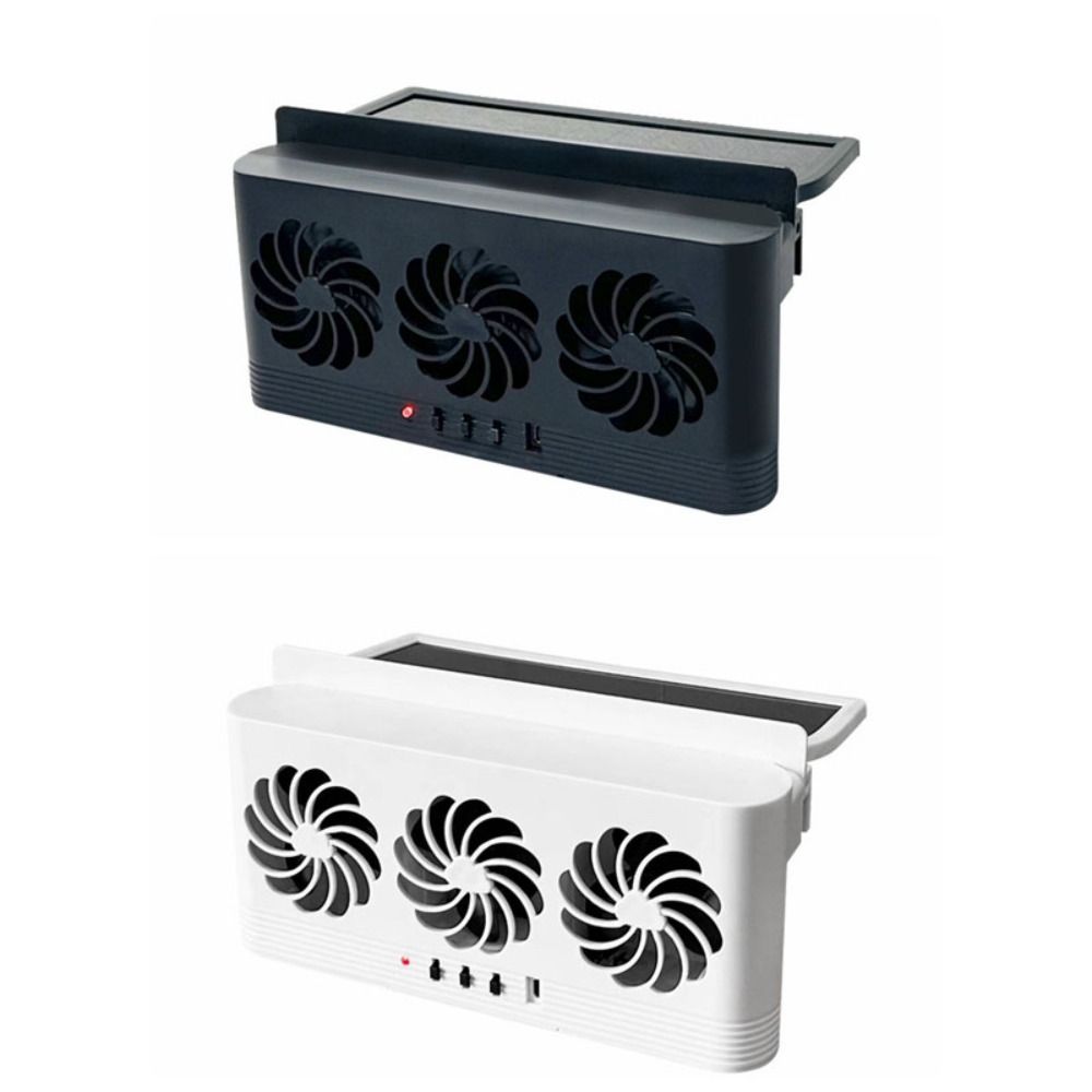 Ventola di raffreddamento per auto solare a 3 teste di alta qualità Presa d'aria Ventola di scarico per auto a risparmio energetico Purificatori ABS Ventola per finestrino per auto proprietà