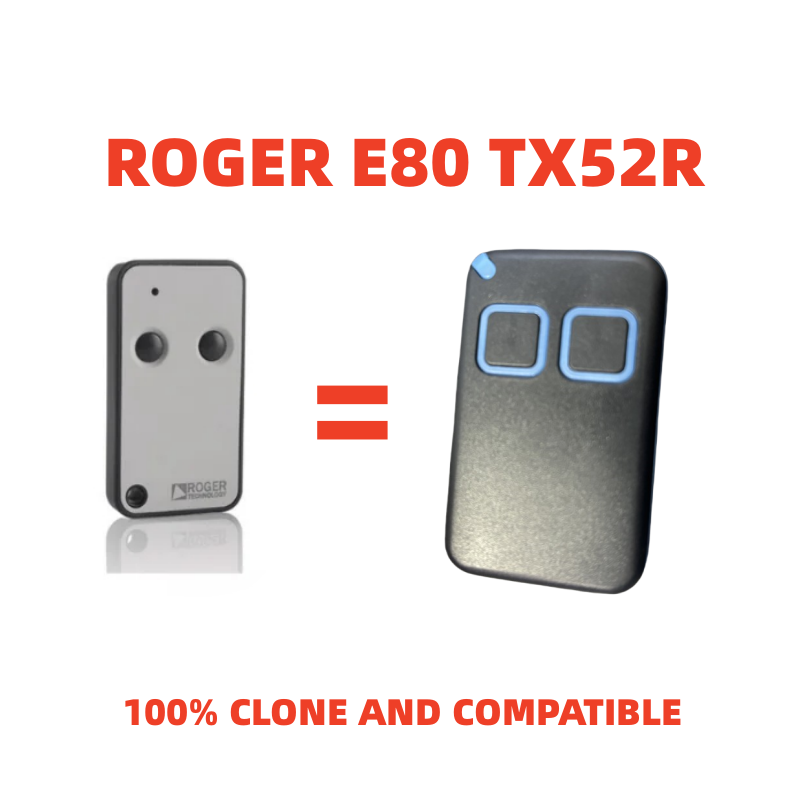 ROGER Remote H80 TX22 E80 TX54R TX52R M80 TX44R Remote Garage Door Opener Barrier Gate Control ROGER Remote Control 433.92Mhz