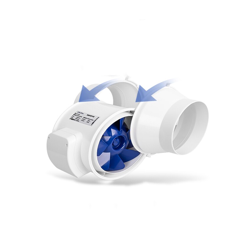 Silent Home Inline Duct Fan with Strong Ventilation System Air Extractor Fan for Kitchen Toilet Bathroom Blower Recuperator