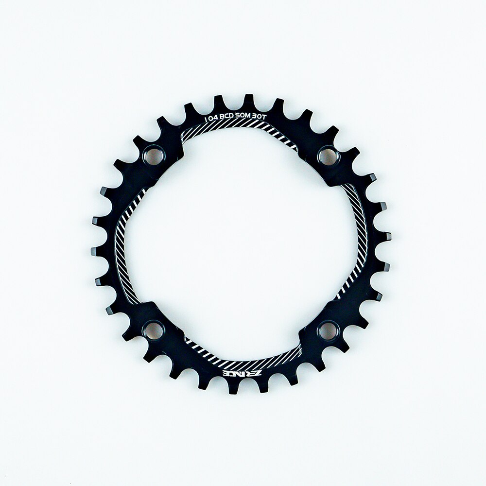ZRACE Chainrings Chainwheels BCD104, 30T, Narrow Width tooth AL7075 CNC for MTB: Black 30T