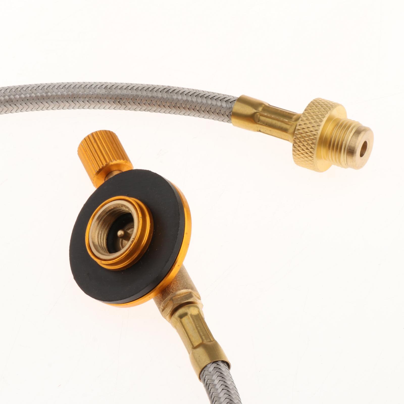 Camping Gas Stove Tank Propane Refill Adapter Burner Connecter BBQ Cylinder Hose