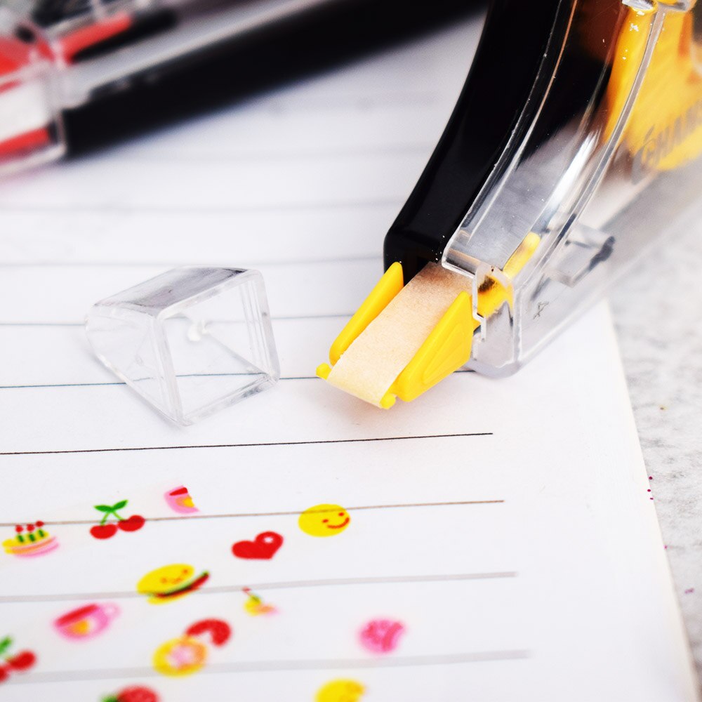 Cinta de corrección práctica con rodillo de 8m de largo, pegatina blanca, herramienta de papelería para oficina y escuela, material escolar