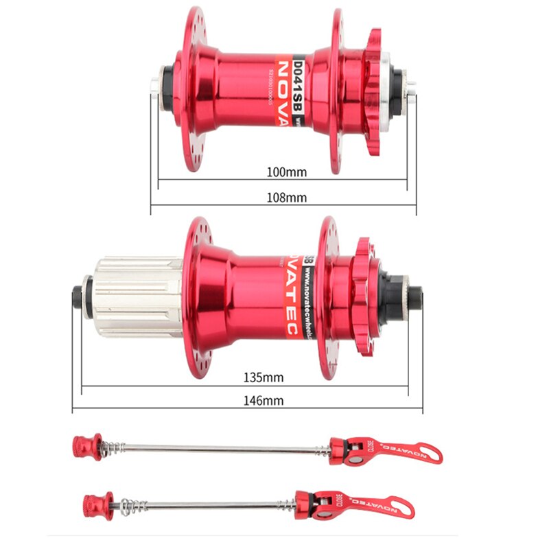 Mozzo NOVATEC D041SB D042SB mozzo MTB anteriore posteriore Mountain Bike 9x100mm 9x135mm con sgancio rapido 28 32 mozzo bici 36 fori