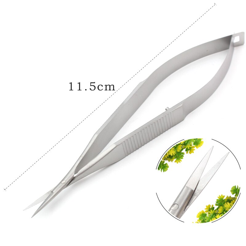 Mikroskooppiset instrumentit 12.5 cm mikrosasta, sidekalvo hammastettu, pihdit koettimet, koukut, lastat, tähystimet pinsetit: Harmaa