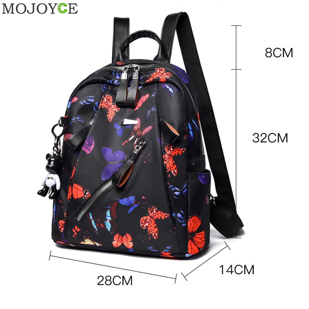 Vintage Accessaries Voor Vrouwen Verjaardag Oxford Schooltas Vrouwen Kleurrijke Vlinder Print Rugzak Student Outdoor Bagpack