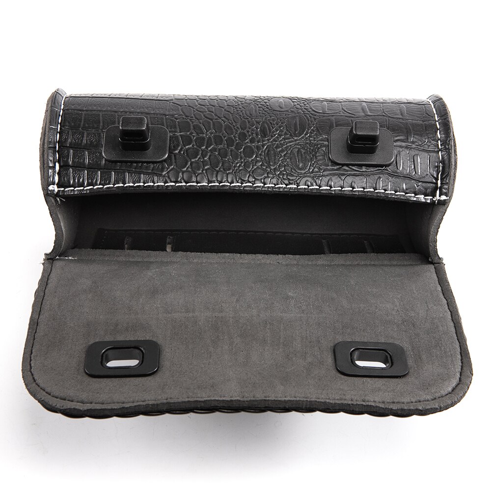 Sacoches universelles en cuir PU pour moto, sacoches de selle pour guidon, sac de rangement pour barre Sissy, pour Honda, Kawasaki, Suzuki et Yamaha