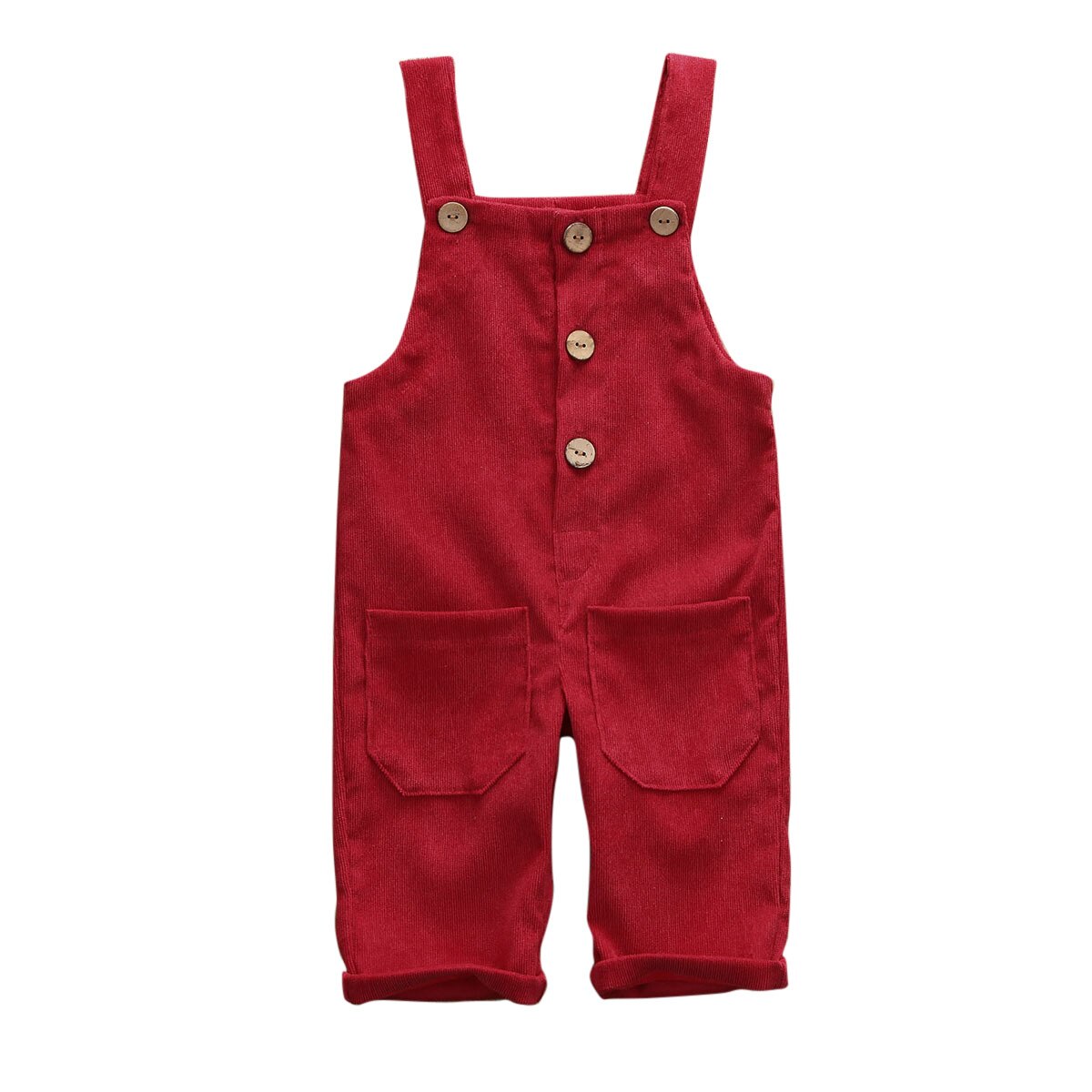 2020 di Estate Del Bambino Vestiti del Bambino Dei Ragazzi Del Bambino Bambini Tute e Salopette Pantaloni Della Bretella casual di Velluto A Coste Dei Pantaloni Del Bambino Tute Solido Outwear 0- 5T: Rosso / 3 to 4 years